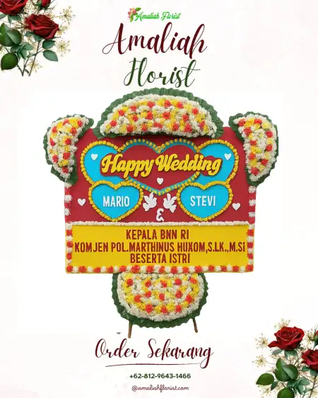 Papan Bunga Pernikahan Salam Babaris